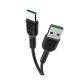 USB-C (Type-C) adatkábel, töltőkábel, USB-USB-C, super charge, fekete, 5A 1m, Hoco X33