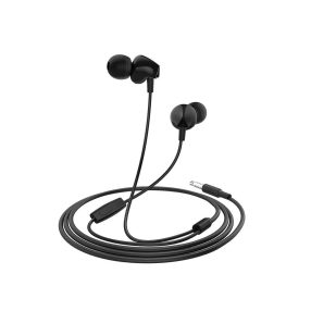   Hoco M60 fekete stereo headset, fülhallgató 3,5 mm jack csatlakozóval