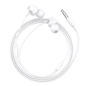   Stereo headset, fülhallgató, 3.5 mm jack csatlakozóval, fehér, Hoco M60