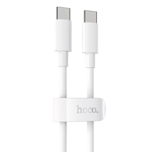 Hoco USB-C (Type-C)  adatkábel, töltőkábel, Type-C - Type-C, USB-C, fehér, 100W 5A 1M, Hoco X51