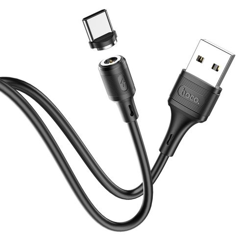 USB-C (Type-C) adatkábel, töltőkábel, USB-USB-C, fekete, 1m, Hoco X52