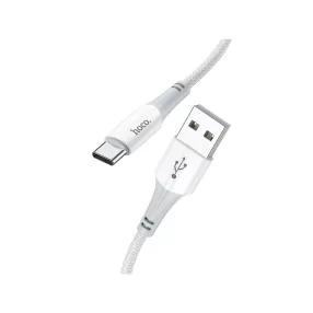   USB-C (Type-C) adatkábel, töltőkábel, USB-USB-C, gyorstöltő, fehér, 3A 1m, Hoco X70 "Ferry"