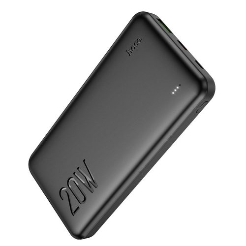 Power Bank, külső akkumulátor, 10000mAh, USB + USB-C port, 20W, fekete, Hoco J87