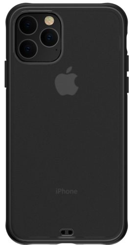Telefon tok, iPhone 11 Pro Max hátlaptok, fekete kerettel, átlátszó, Devia Soft Elegant