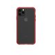 Telefon tok, iPhone 11 Pro Max hátlaptok, piros kerettel, átlátszó, Devia Soft Elegant