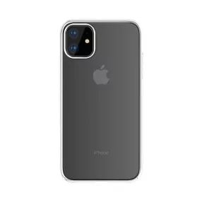   iPhone 11 Pro hátlaptok, telefon tok, kemény, ezüst kerettel, átlátszó, Devia Glimmer