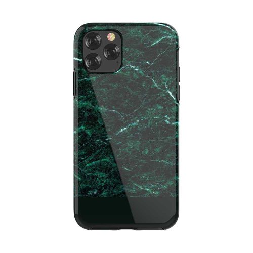 Telefon tok, iPhone 11 Pro hátlaptok, márvány mintás, zöld, Devia Marble