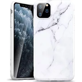   iPhone 11 Pro hátlaptok, telefon tok, márvány mintás, fehér, Devia Marble