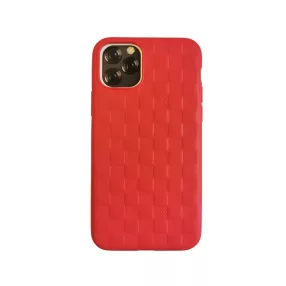  iPhone 11 Pro szilikon tok, hátlaptok, telefon tok, piros, Devia Woven 2