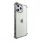 iPhone 12 Mini hátlaptok, telefon tok, ütésálló, erősített sarkokkal, ezüst kerettel, átlátszó, Devia Glitter Shockproof