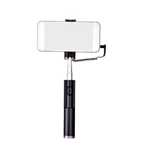 Selfie bot, tripod, 3.5mm jack csatlakozóval, fekete, Devia Victor Series