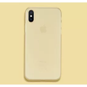   iPhone X / XS hátlaptok, telefon tok, vékony, matt, arany, Joway BHK31