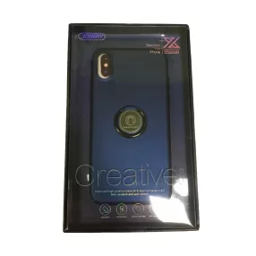   iPhone X / XS szilikon tok, hátlaptok, telefon tok, gyűrűs, sötétkék, Joway BHK35