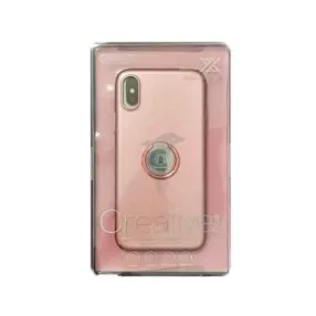   iPhone X / XS szilikon tok, hátlaptok, telefon tok, gyűrűs, rose gold, Joway BHK35