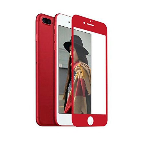 iPhone 7 Plus / 8 Plus üvegfólia, tempered glass, előlapi, 3D, edzett, hajlított, piros kerettel, Remax GL-04