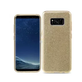   Samsung Galaxy S8 Plus szilikon tok, szilikon tok, hátlaptok, telefon tok, csillámos, arany, Remax RM-1642 Glitter