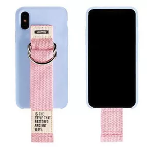   iPhone 7 / 8 / SE 2020 / SE 2022 szilikon tok, hátlaptok, telefon tok, szíjjal, kék, Remax RM-1643