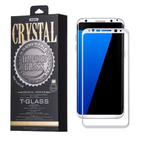   Samsung Galaxy S8 PET fólia, előlapi, 3D, hajlított, fehér kerettel, Remax GL-08