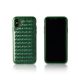 Telefon tok, iPhone X / XS hátlaptok, műbőr, fonott, zöld, Remax RM-1637