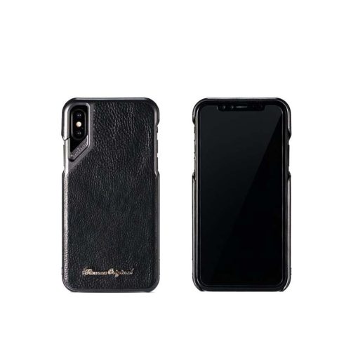 Telefon tok, iPhone X / XS hátlaptok, műbőr, fekete, Remax RM-1652