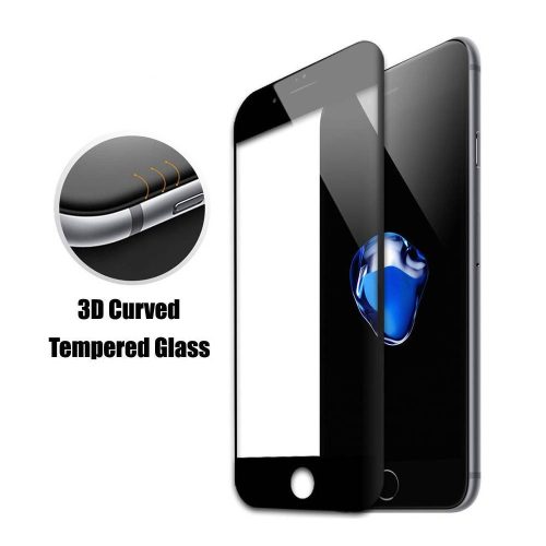 iPhone 7 Plus / 8 Plus PET fólia, előlapi, 3D, hajlított, fekete kerettel, Remax GL-07