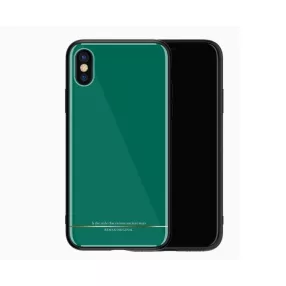   iPhone X / XS hátlaptok, telefon tok, zöld, fényes, Remax RM-1653
