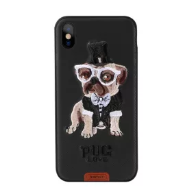   iPhone 7 Plus / 8 Plus hátlaptok, telefon tok, kutya mintás, fekete, Remax RM-1647, Pug Love