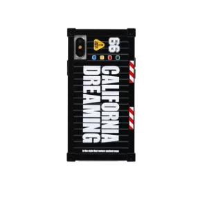   iPhone X / XS szilikon tok, hátlaptok, telefon tok, konténer mintás, fekete, Remax RM-1657