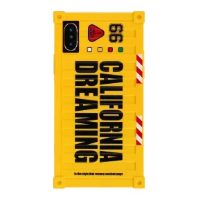   iPhone X / XS szilikon tok, hátlaptok, telefon tok, konténer mintás, sárga, Remax RM-1657