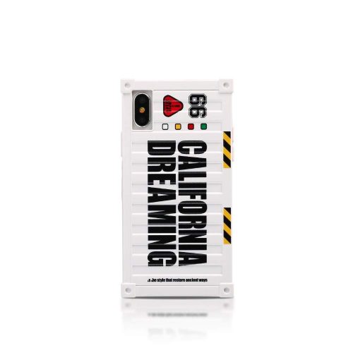 iPhone X / XS szilikon tok, hátlaptok, telefon tok, konténer mintás, fehér, Remax RM-1657