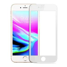   iPhone 7 / 8 / SE 2020 / SE 2022 üvegfólia, tempered glass, előlapi, 9D, edzett, hajlított, fehér kerettel, Remax GL-32