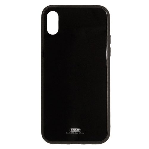 Telefon tok, iPhone 7 Plus / 8 Plus hátlaptok, fényes, fekete, Remax RM-1665