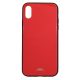 Telefon tok, iPhone X / XS hátlaptok, fényes, piros, Remax RM-1665