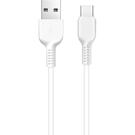 USB-C (Type-C) adatkábel, töltőkábel, USB-USB-C, fehér, 3A 1m, Hoco X13