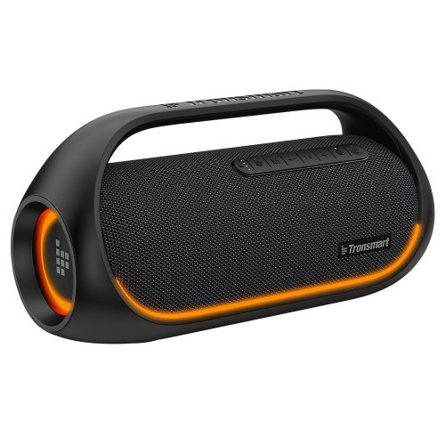 Tronsmart bluetooth hangszóró, vezeték nélküli hangszóró, power bank funkció, LED világítás, fekete, 60W, IPX6, Tronsmart Bang