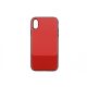 Telefon tok, iPhone X / XS hátlaptok, karbon mintás, piros, Dotfes G02MS