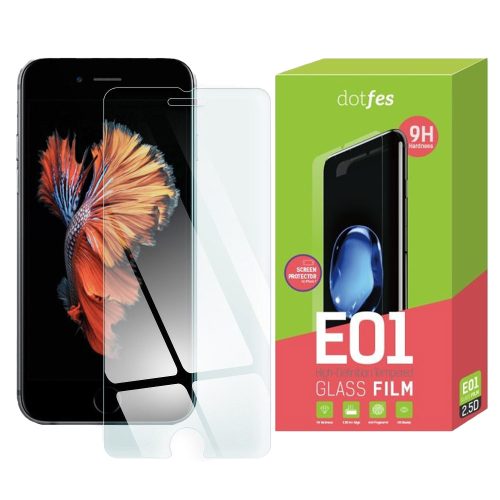 iPhone 6 / 6S üvegfólia, tempered glass, előlapi, edzett, Dotfes E01 csomagban (3db üvegfólia + felhelyezést segítő keret)