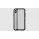 Telefon tok, iPhone X / XS hátlaptok, karbon mintás, fekete-ezüst, Dotfes G06
