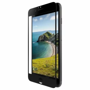   iPhone 6 Plus / 6S Plus üvegfólia, tempered glass, előlapi, 3D, edzett, hajlított, fekete kerettel, Dotfes E04