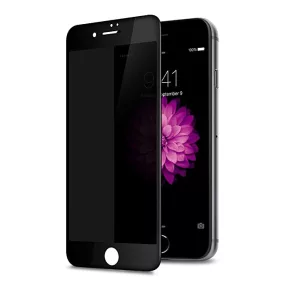   iPhone 6 / 6S üvegfólia, tempered glass, előlapi, 3D, edzett, hajlított, betekintés védelemmel, fekete kerettel, Dotfes E05