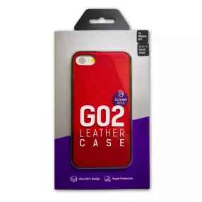   iPhone 7 Plus / 8 Plus hátlaptok, telefon tok, karbon mintás, beépített fémlappal, piros, Dotfes G02MS