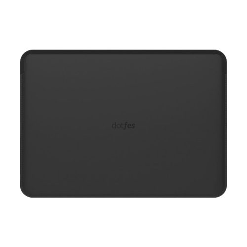 Dotfes L03 fekete PU bőr prémium beledugós laptop táska (MacBook Pro / Air 15")