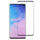 Samsung Galaxy S10 üvegfólia, tempered glass, előlapi, 5D, edzett, hajlított, újjlenyomat olvasónál kivágott, fekete kerettel, MDX