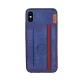 iPhone X / XS hátlaptok, telefon tok, bankkártyatartós, farmer mintás, kék, Remax Proda Carter
