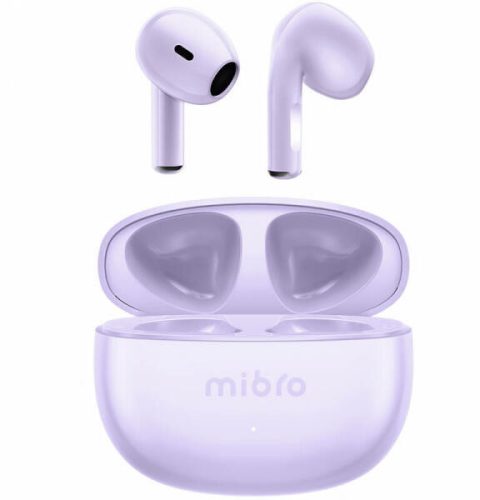 Vezeték nélküli fülhallgató, stereo bluetooth headset töltőtokkal, TWS, lila, Mibro Earbuds 4