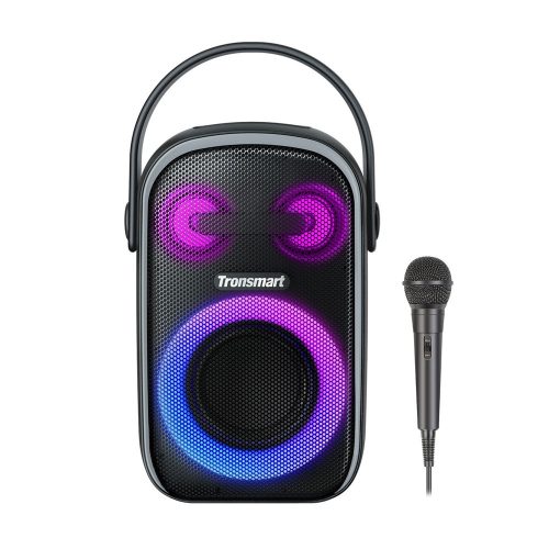 Tronsmart Halo 110 bluetooth party hangszóró, vezeték nélküli hangszóró, power bank funkció, karaoke mód, RGB led, IPX6, fekete, 60W
