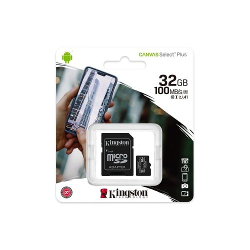 Kingston 32GB Micro SD class10 csomagolt memóriakártya + SD adapter artisjus matricával