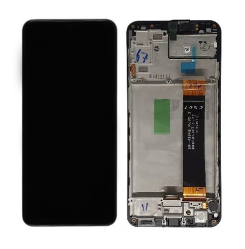 Samsung Galaxy A23 4G LCD kijelző, érintővel, kijelző kerettel, fekete, gyári, SM-A235F/DS