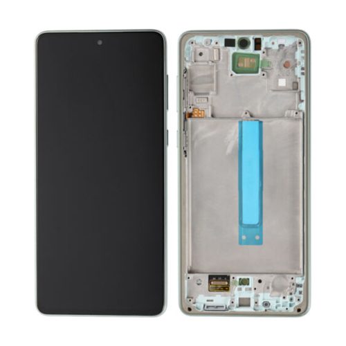 Samsung Galaxy A73 5G LCD kijelző, érintővel, mentazöld kerettel, gyári, SM-A736B/DS