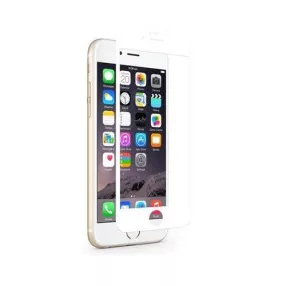   iPhone 6 / 6S üvegfólia, tempered glass, előlapi, 3D, edzett, hajlított, fehér kerettel, TiPX